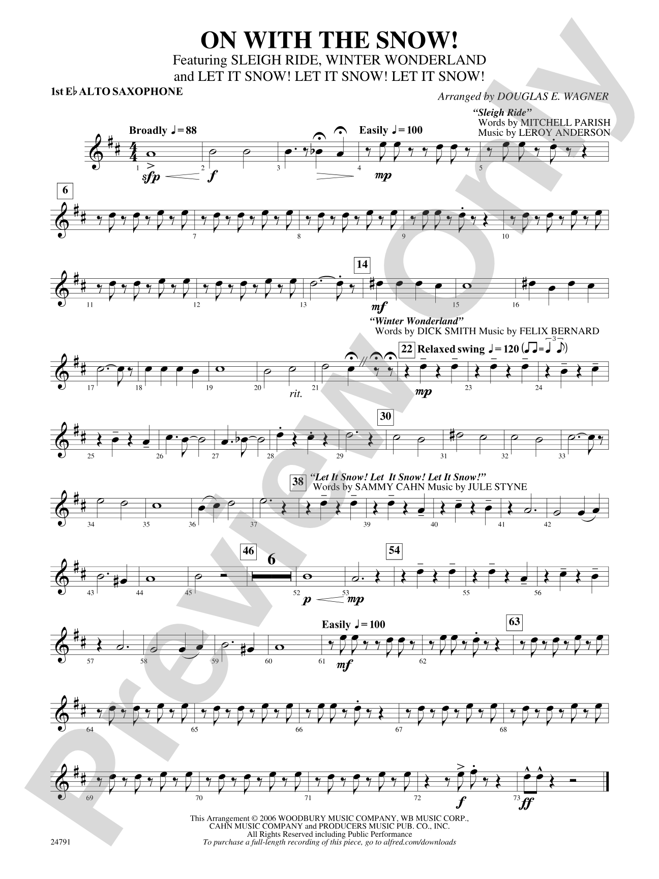 On with the Snow!: E-flat Alto Saxophone