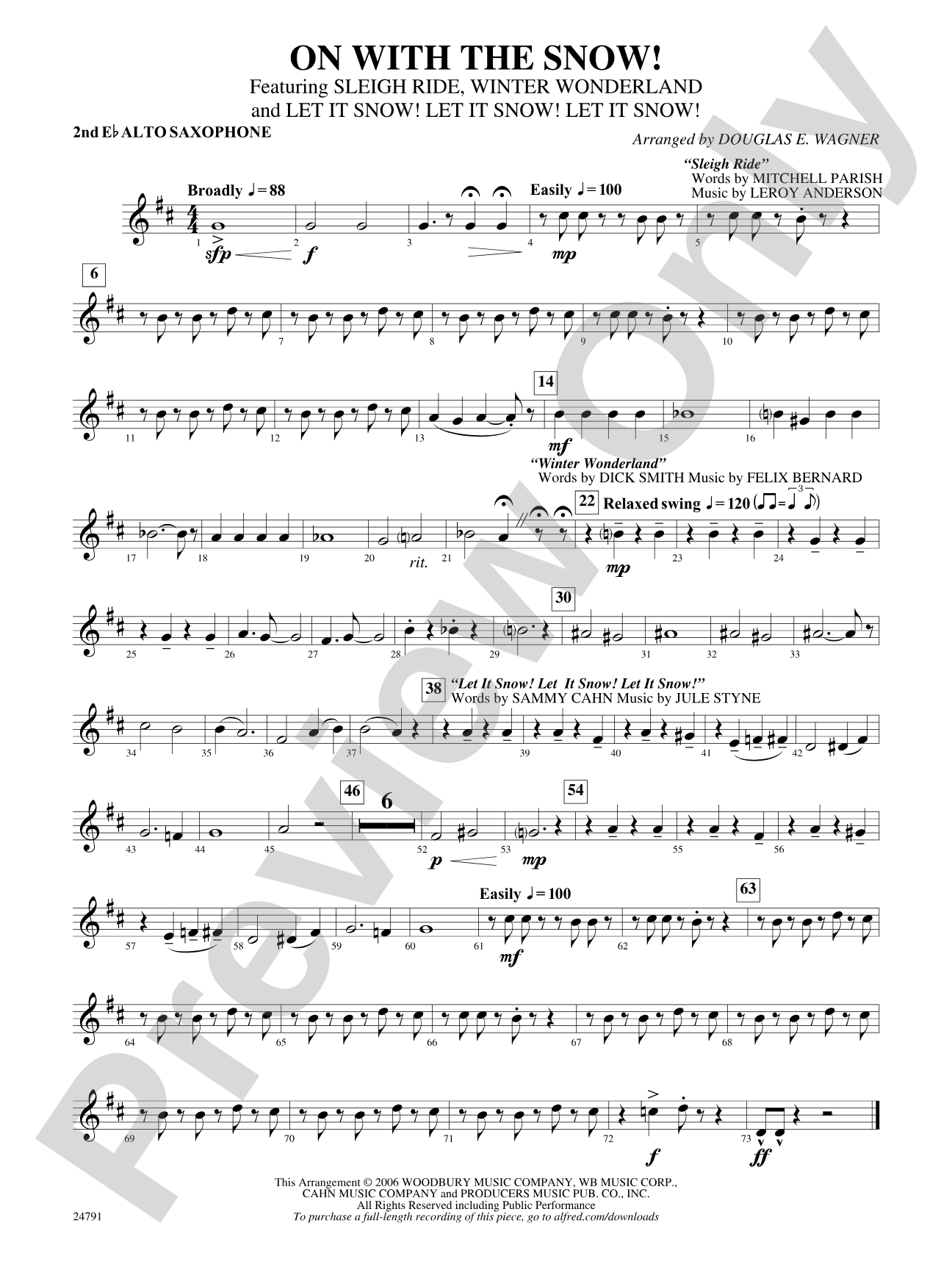 On with the Snow!: 2nd E-flat Alto Saxophone