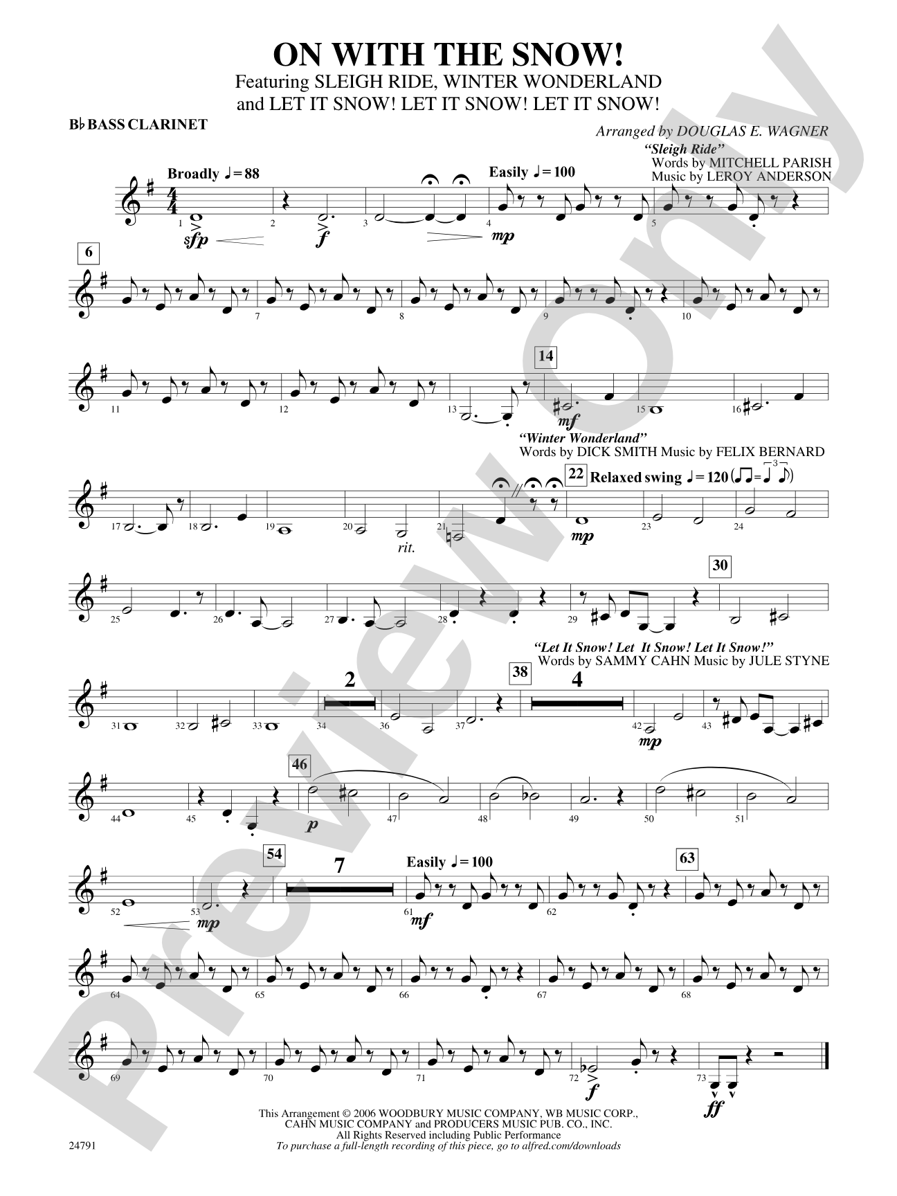 On with the Snow!: B-flat Bass Clarinet