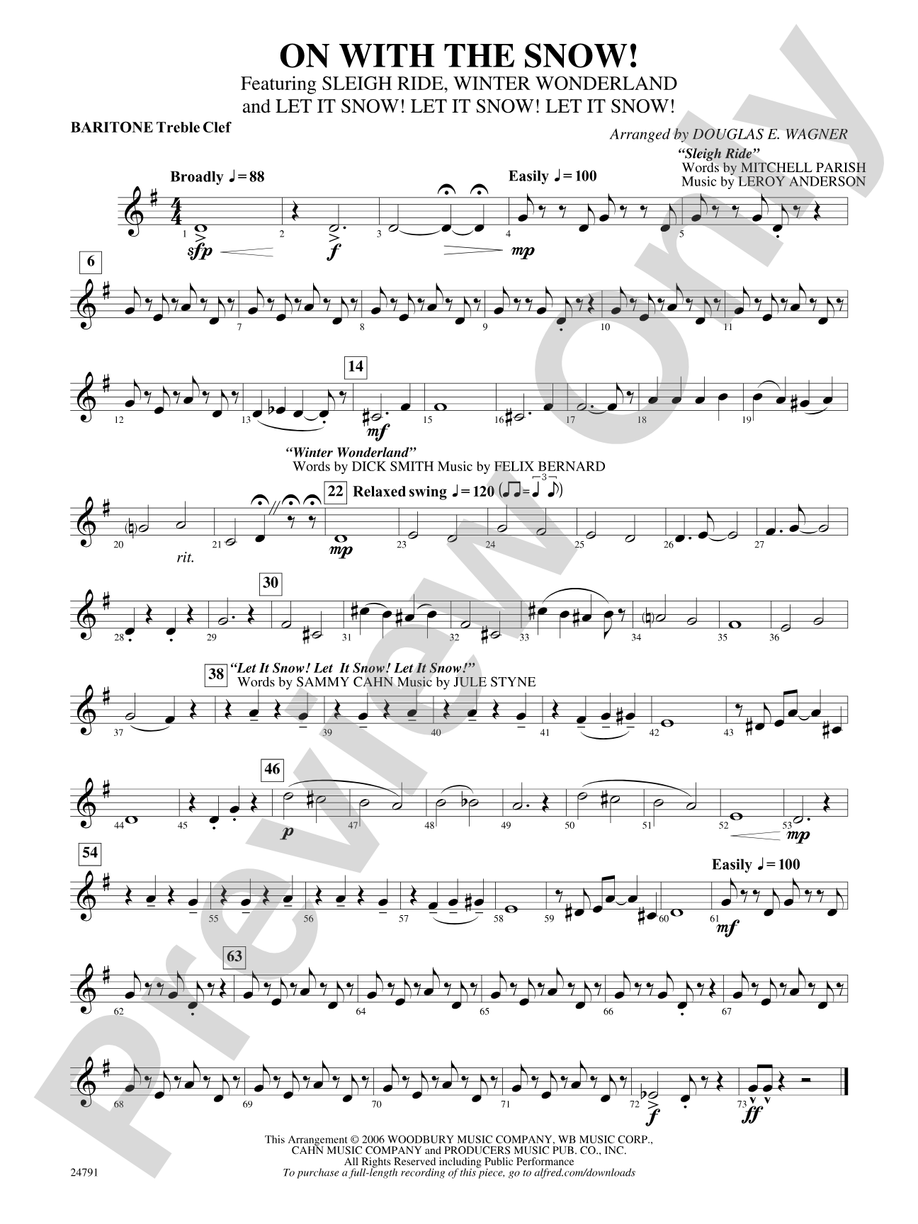 On with the Snow!: Baritone T.C.