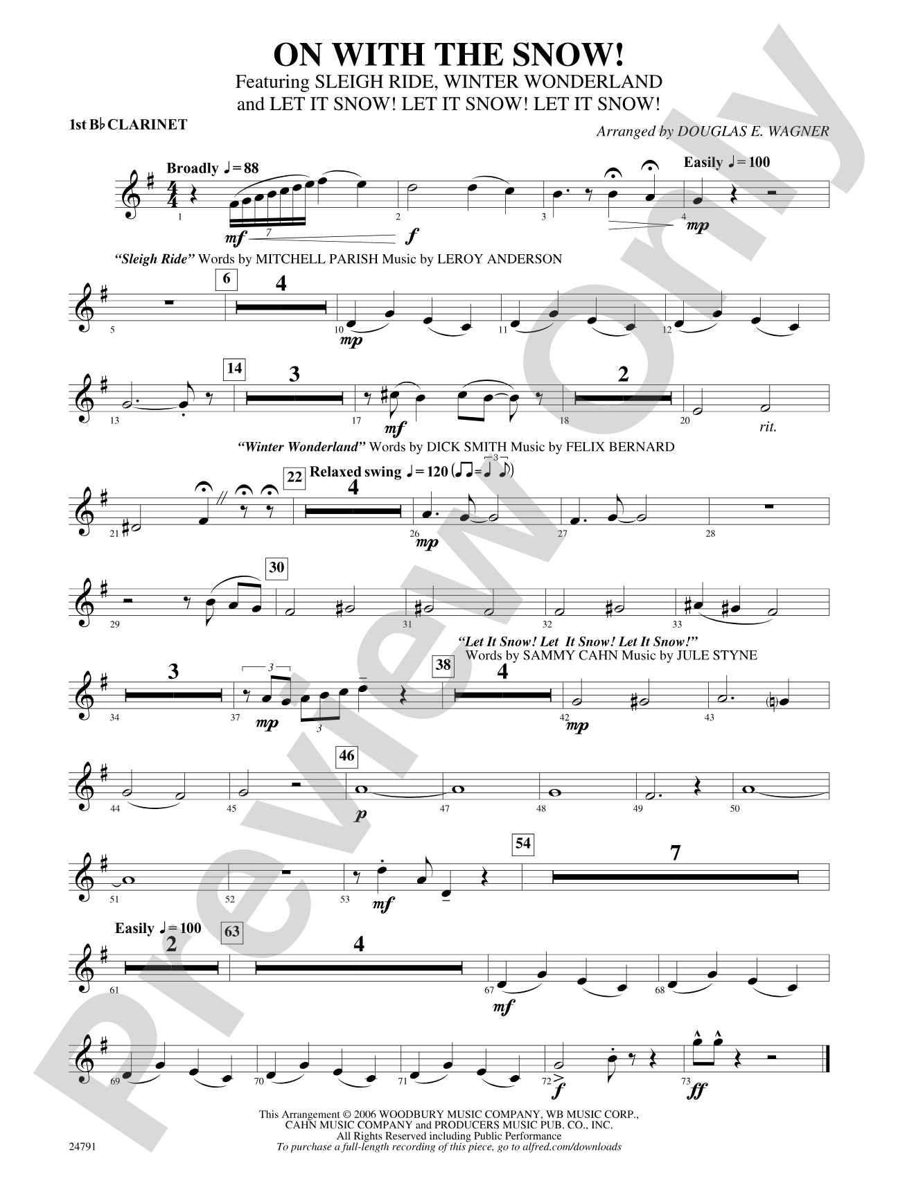 On with the Snow!: 1st B-flat Clarinet
