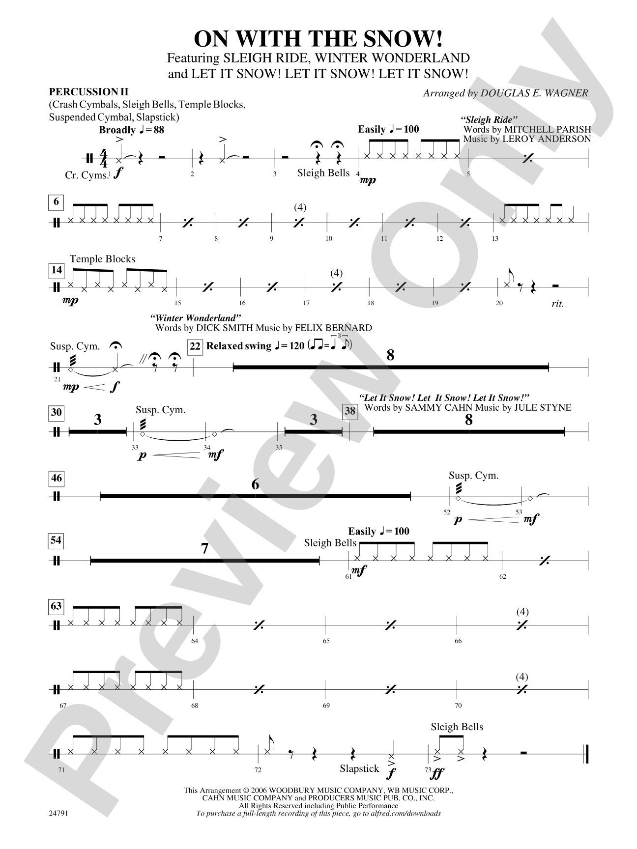 On with the Snow!: 2nd Percussion