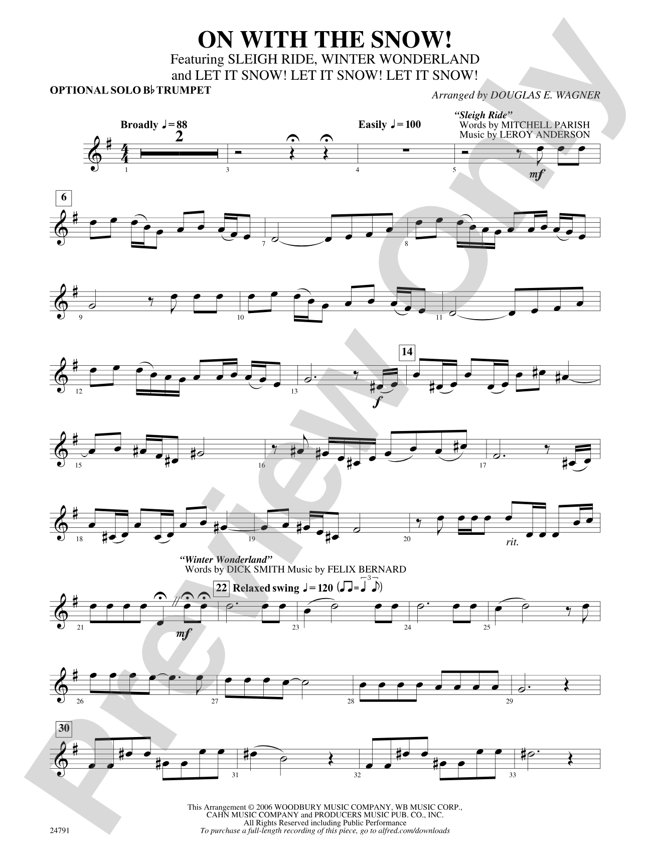 On with the Snow!: Solo Trumpet