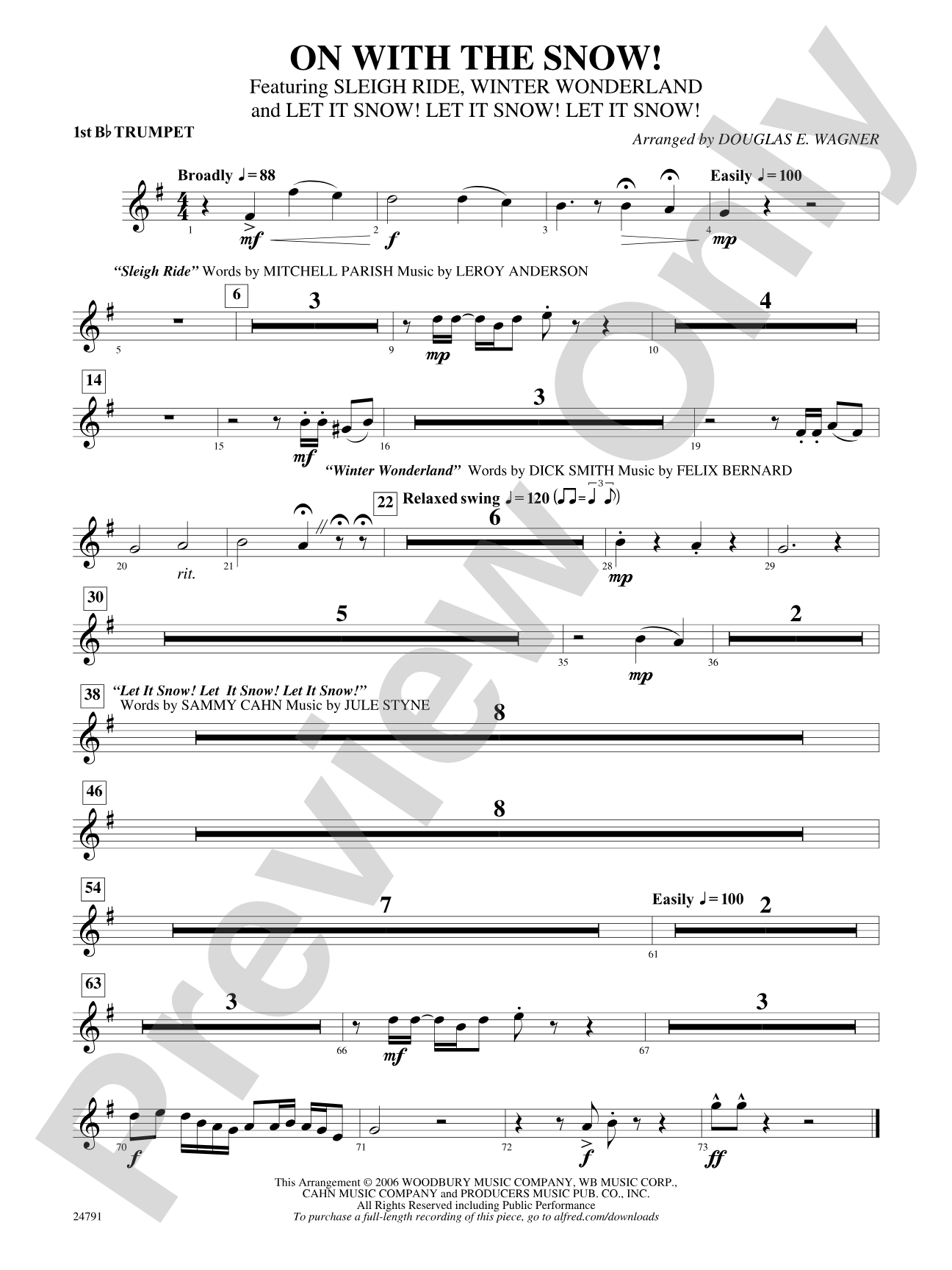 On with the Snow!: 1st B-flat Trumpet