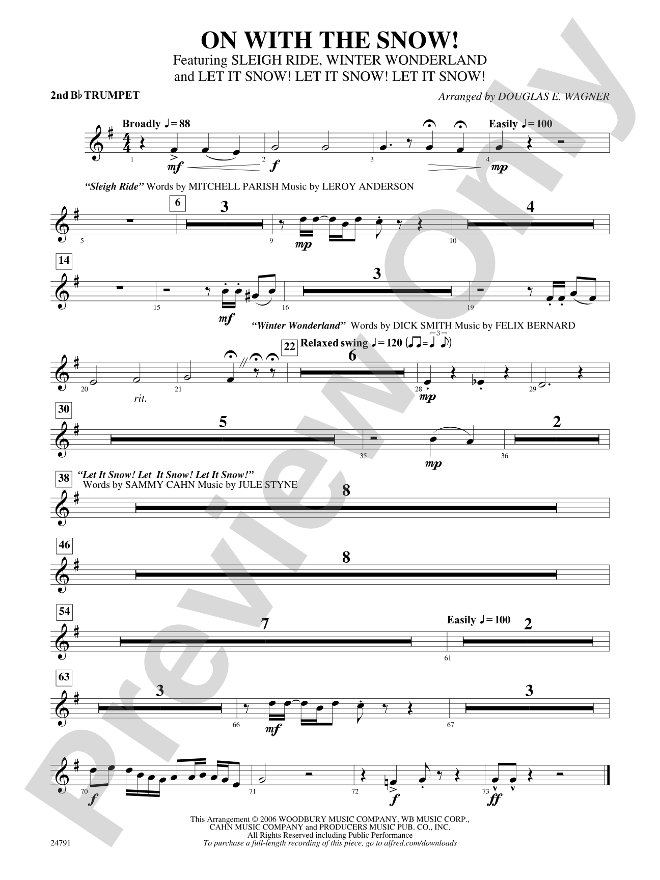 On with the Snow!: 2nd B-flat Trumpet