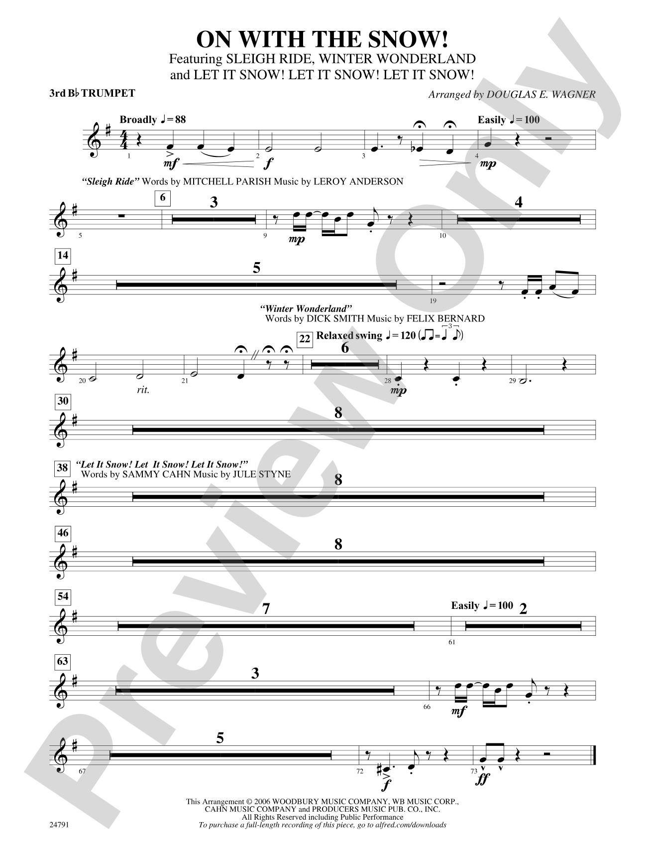 On with the Snow!: 3rd B-flat Trumpet