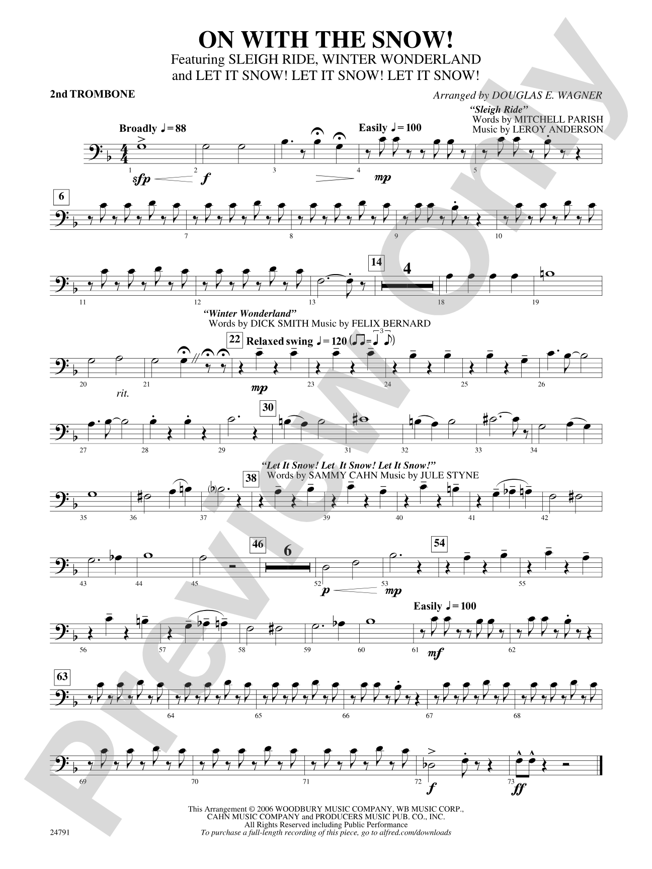On with the Snow!: 2nd Trombone