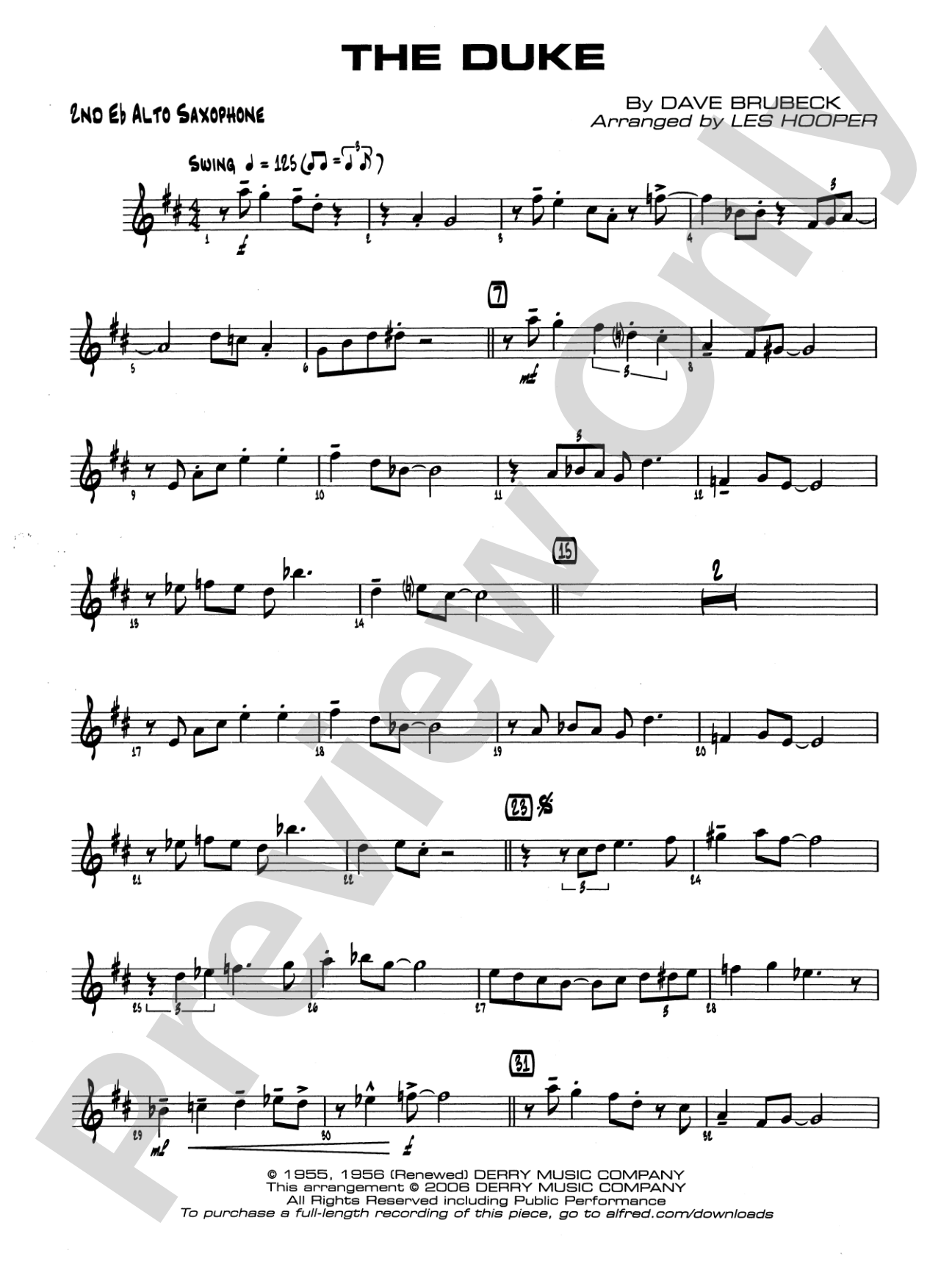 The Duke: 2nd E-flat Alto Saxophone