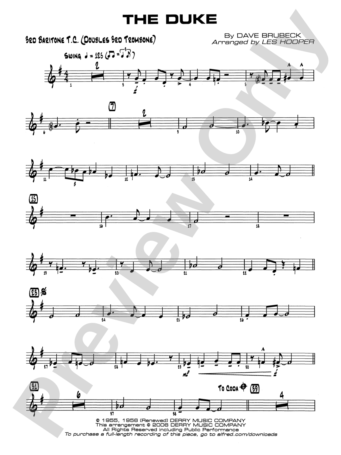 The Duke: 3rd Baritone T.C.