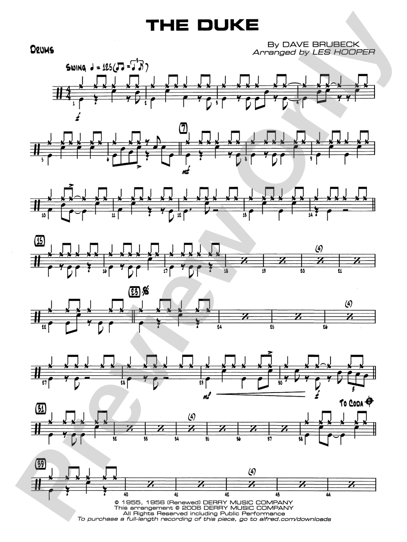 The Duke: Drums