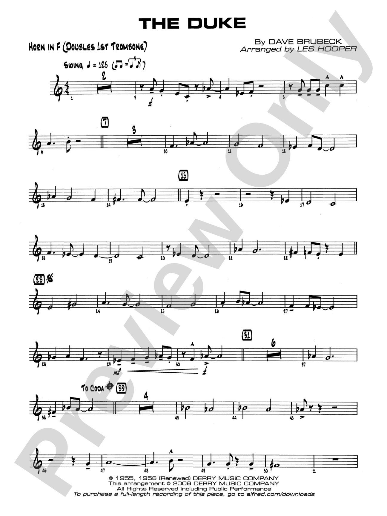 The Duke: 1st F Horn