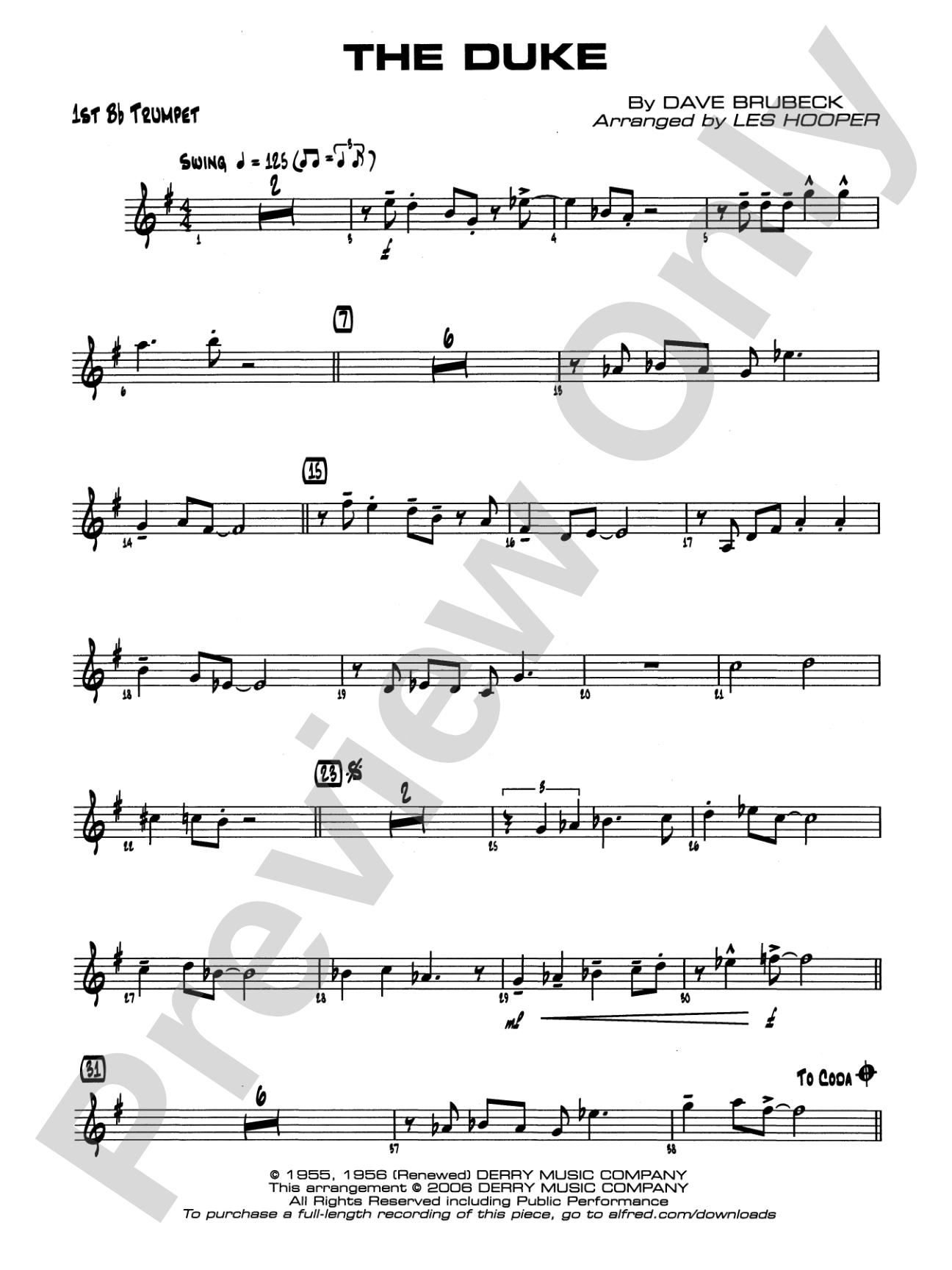 The Duke: 1st B-flat Trumpet