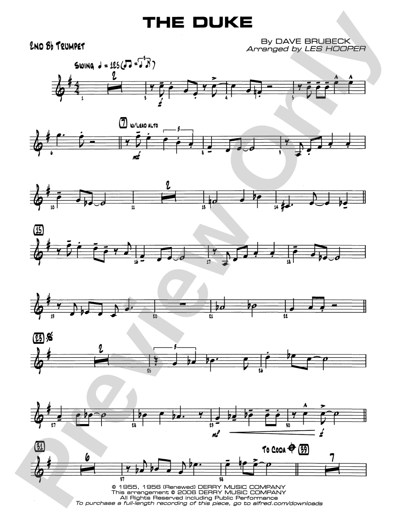 The Duke: 2nd B-flat Trumpet