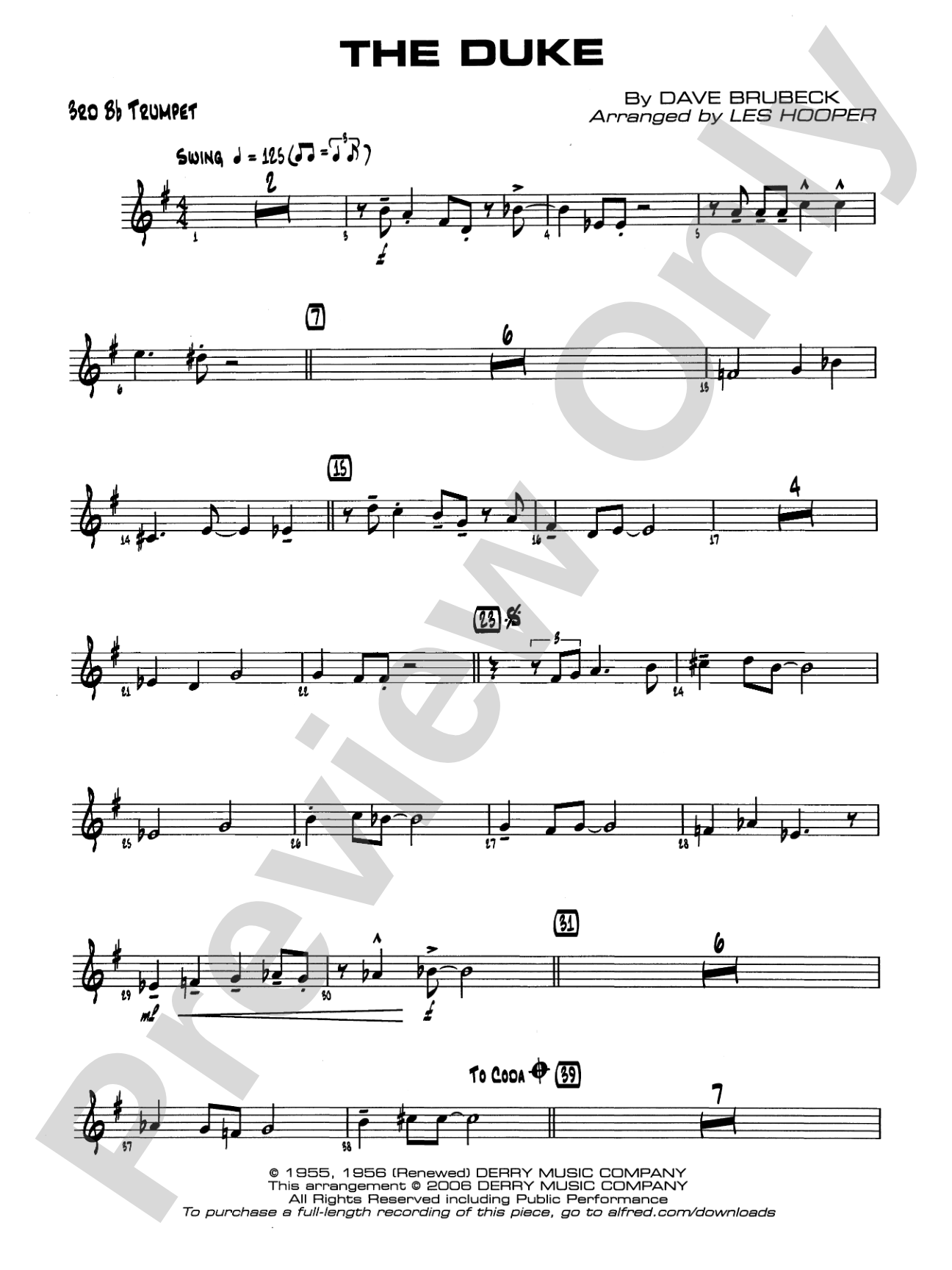 The Duke: 3rd B-flat Trumpet