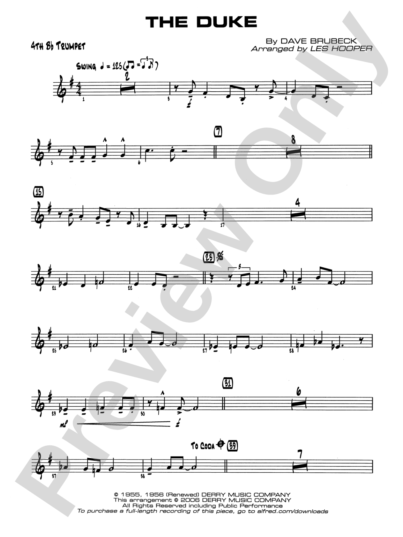 The Duke: 4th B-flat Trumpet