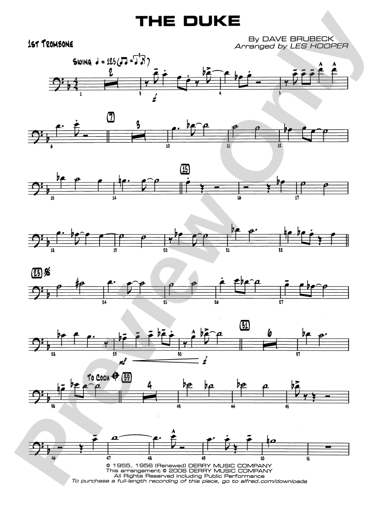 The Duke: 1st Trombone