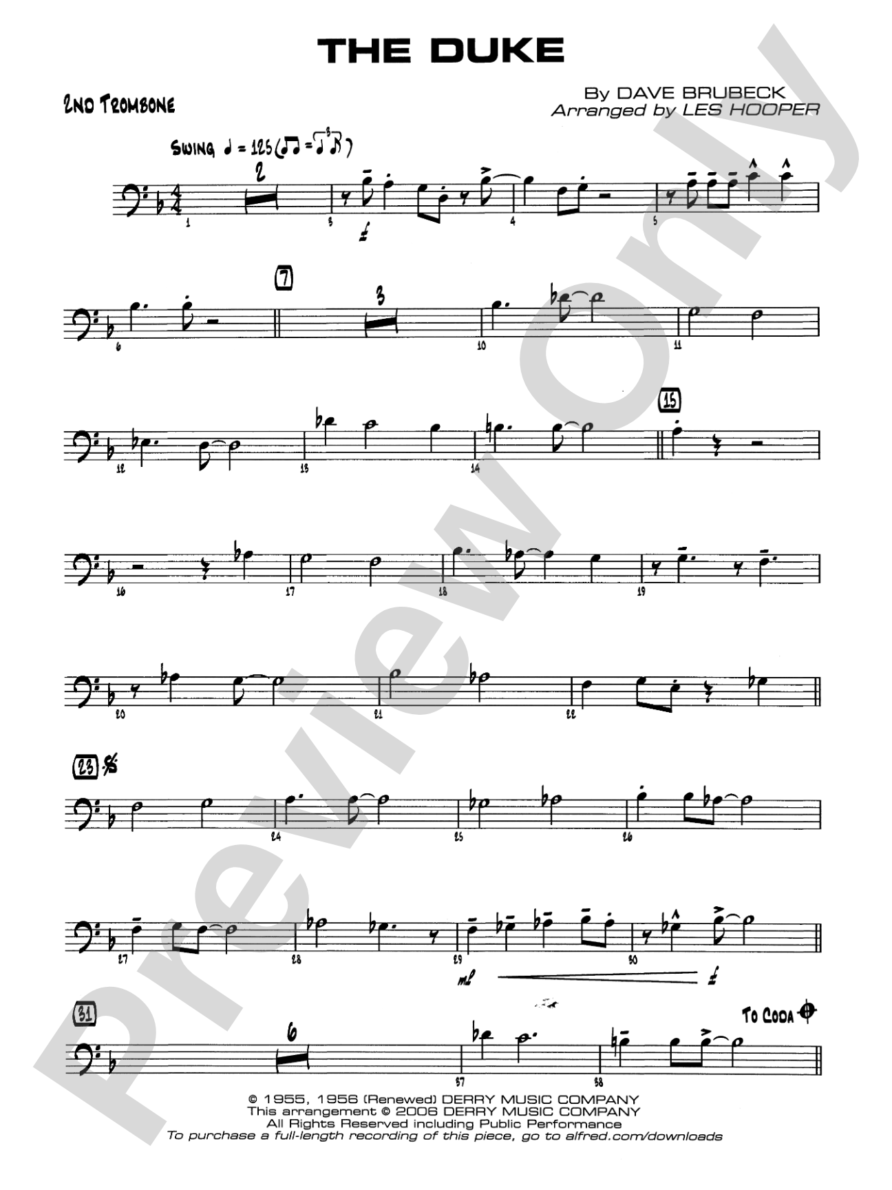 The Duke: 2nd Trombone