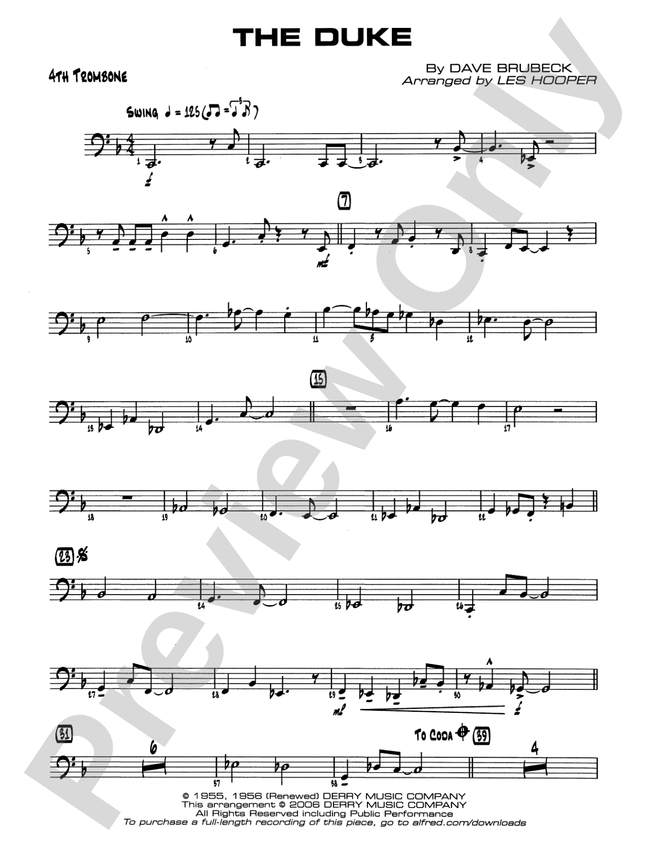 The Duke: 4th Trombone