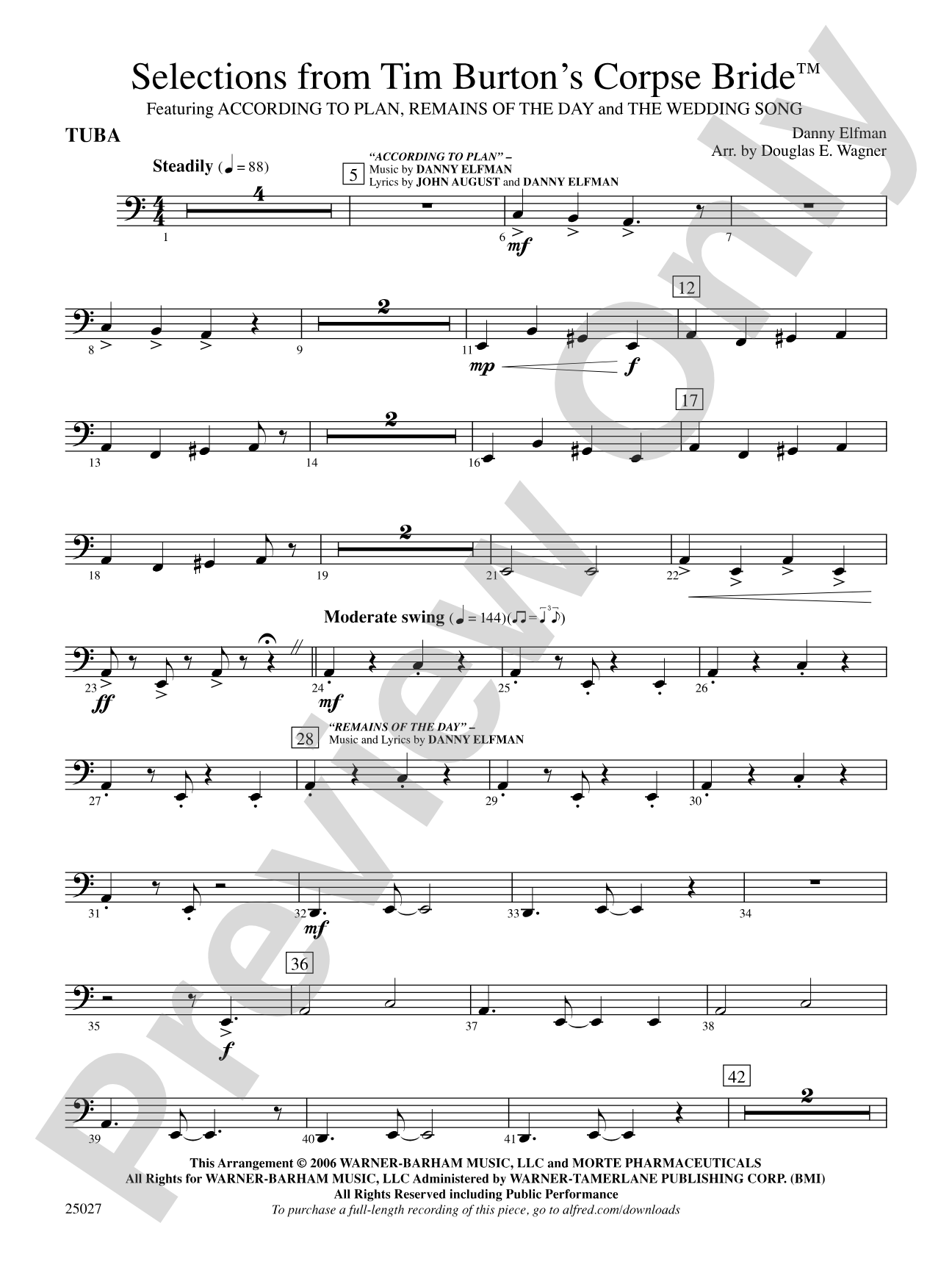 Corpse Bride, Selections from Tim Burton's: Tuba