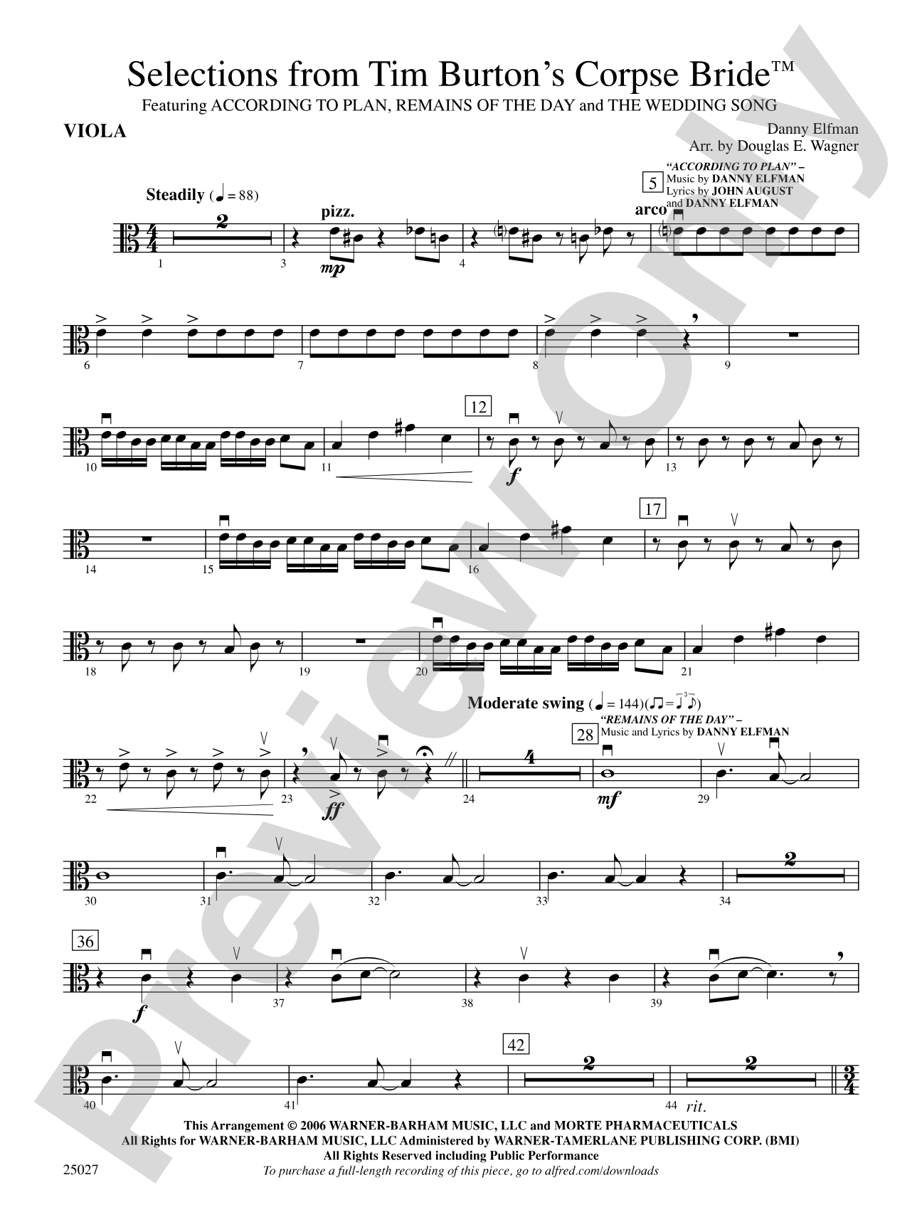 Corpse Bride, Selections from Tim Burton's: Viola