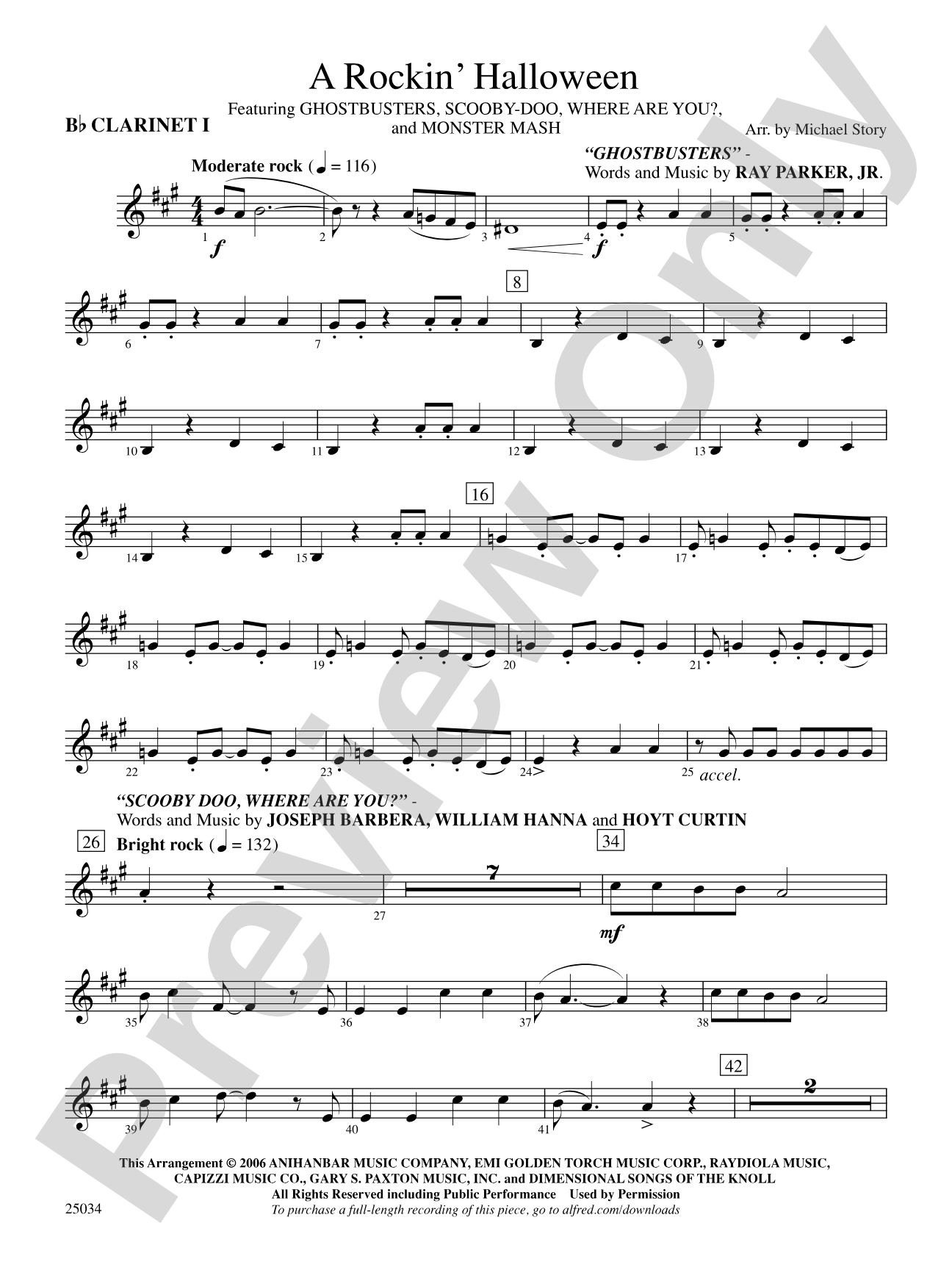 A Rockin' Halloween: 1st B-flat Clarinet