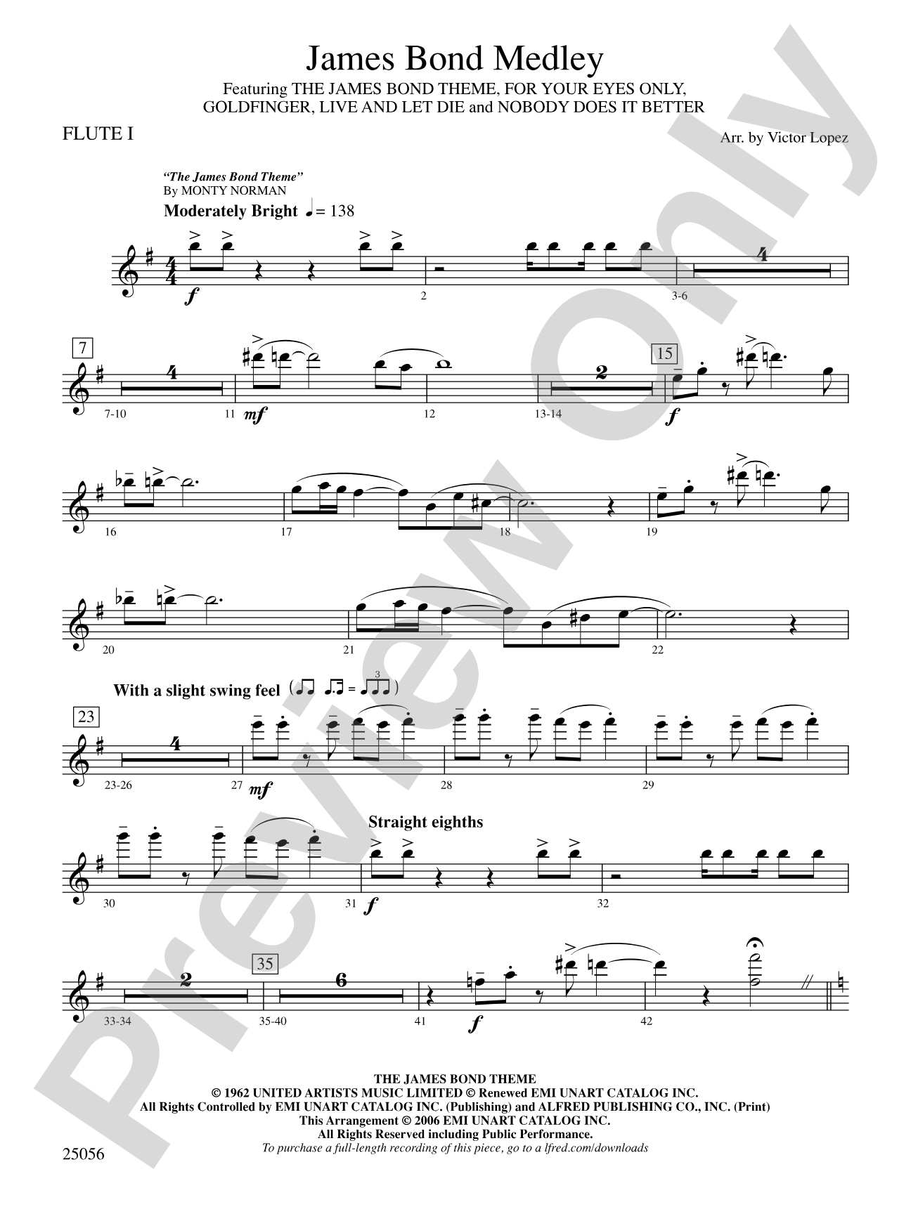 James Bond Medley: Flute