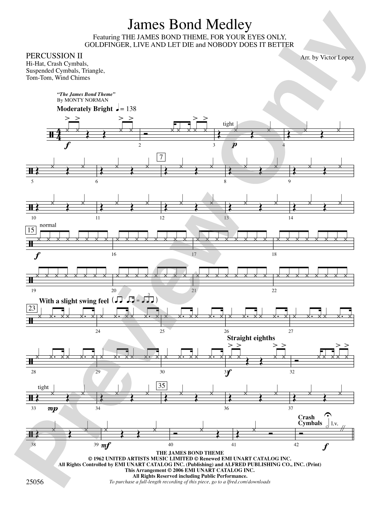 James Bond Medley: 2nd Percussion