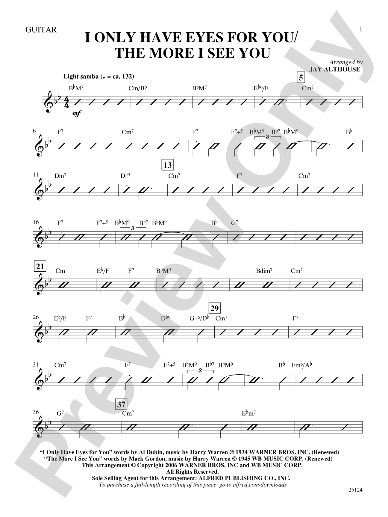 I Only Have Eyes for You / The More I See You: Guitar: Choral SoundPax