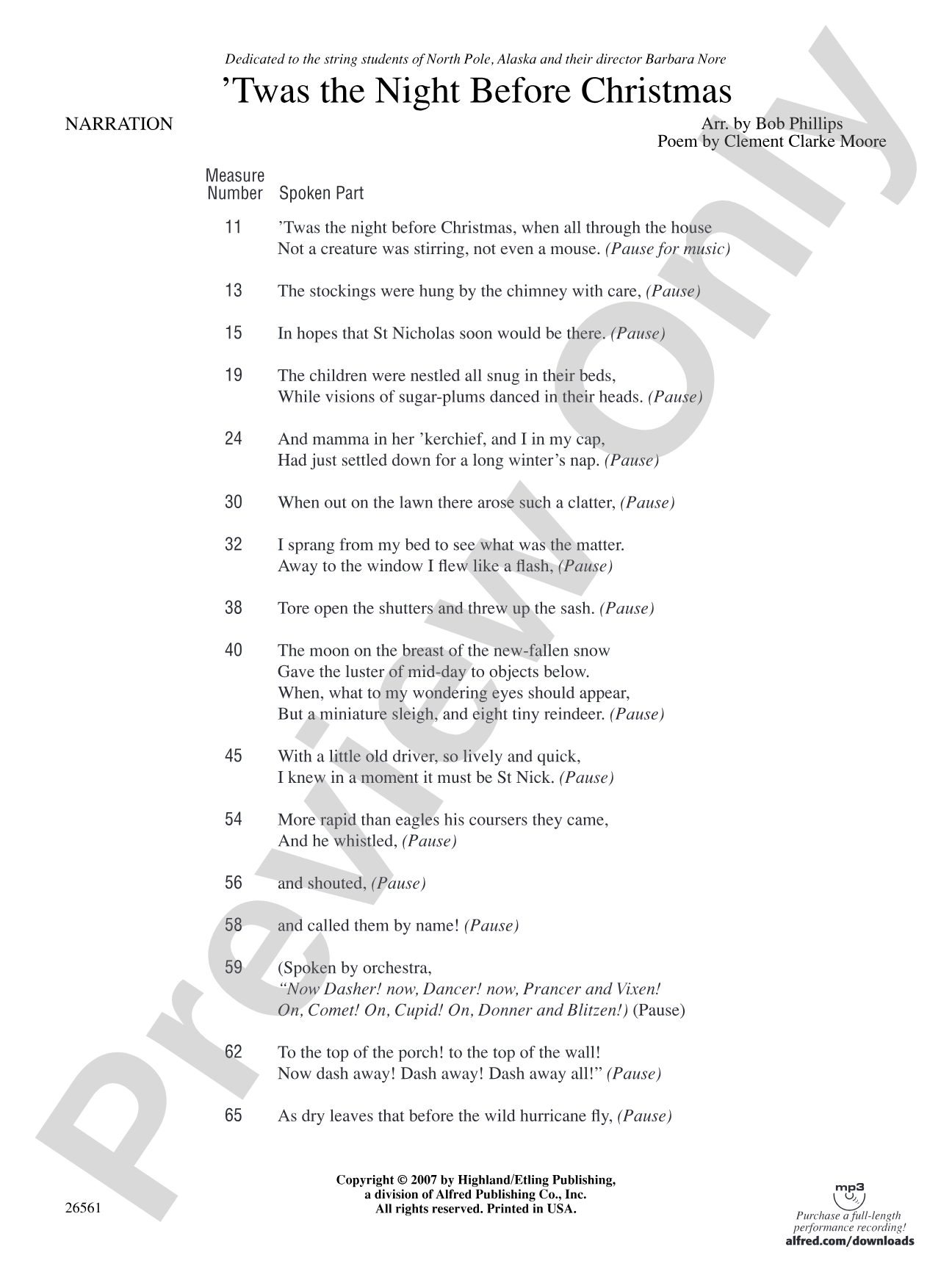 'Twas the Night Before Christmas: Narrator