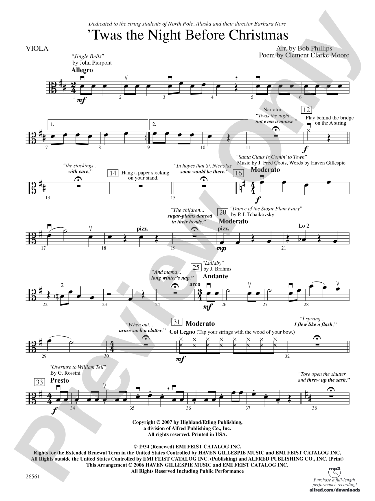 'Twas the Night Before Christmas: Viola
