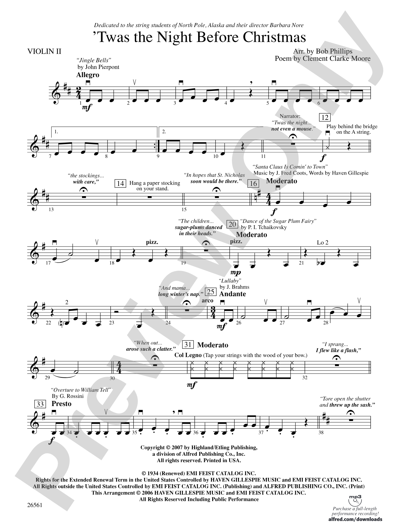 'Twas the Night Before Christmas: 2nd Violin