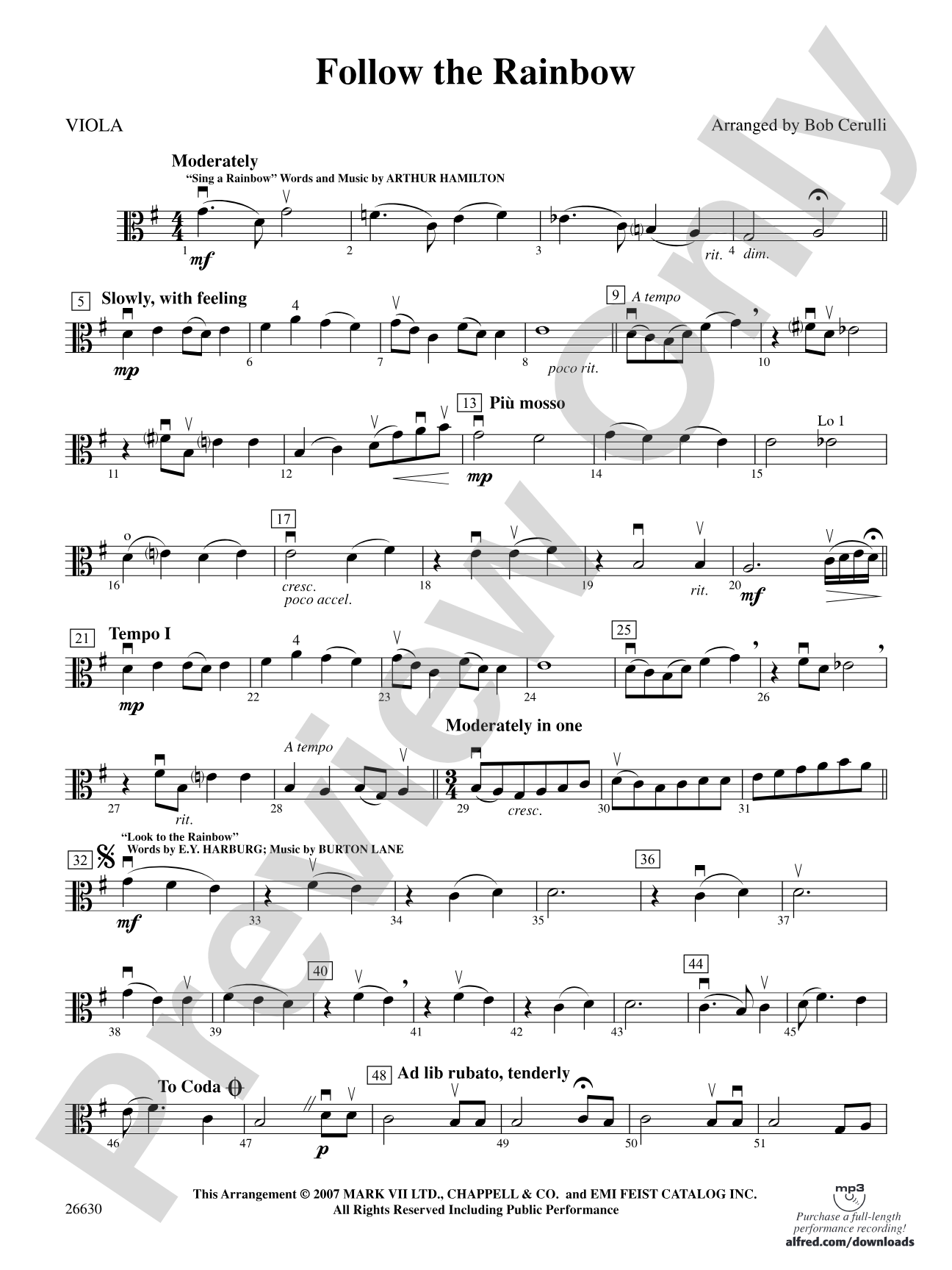 Follow the Rainbow: Viola