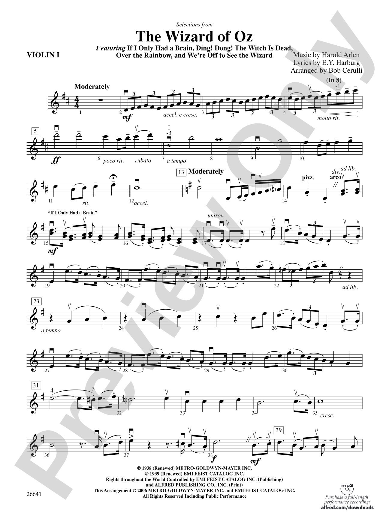 The Wizard of Oz: 1st Violin