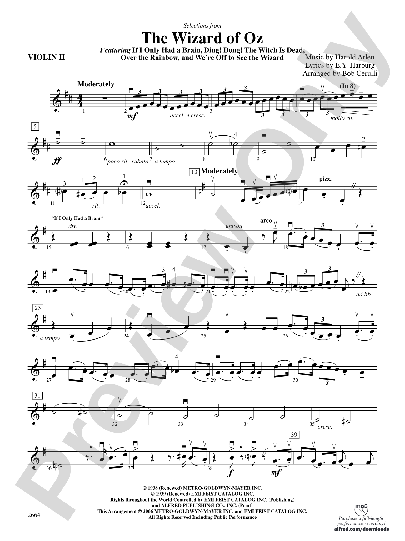 The Wizard of Oz: 2nd Violin