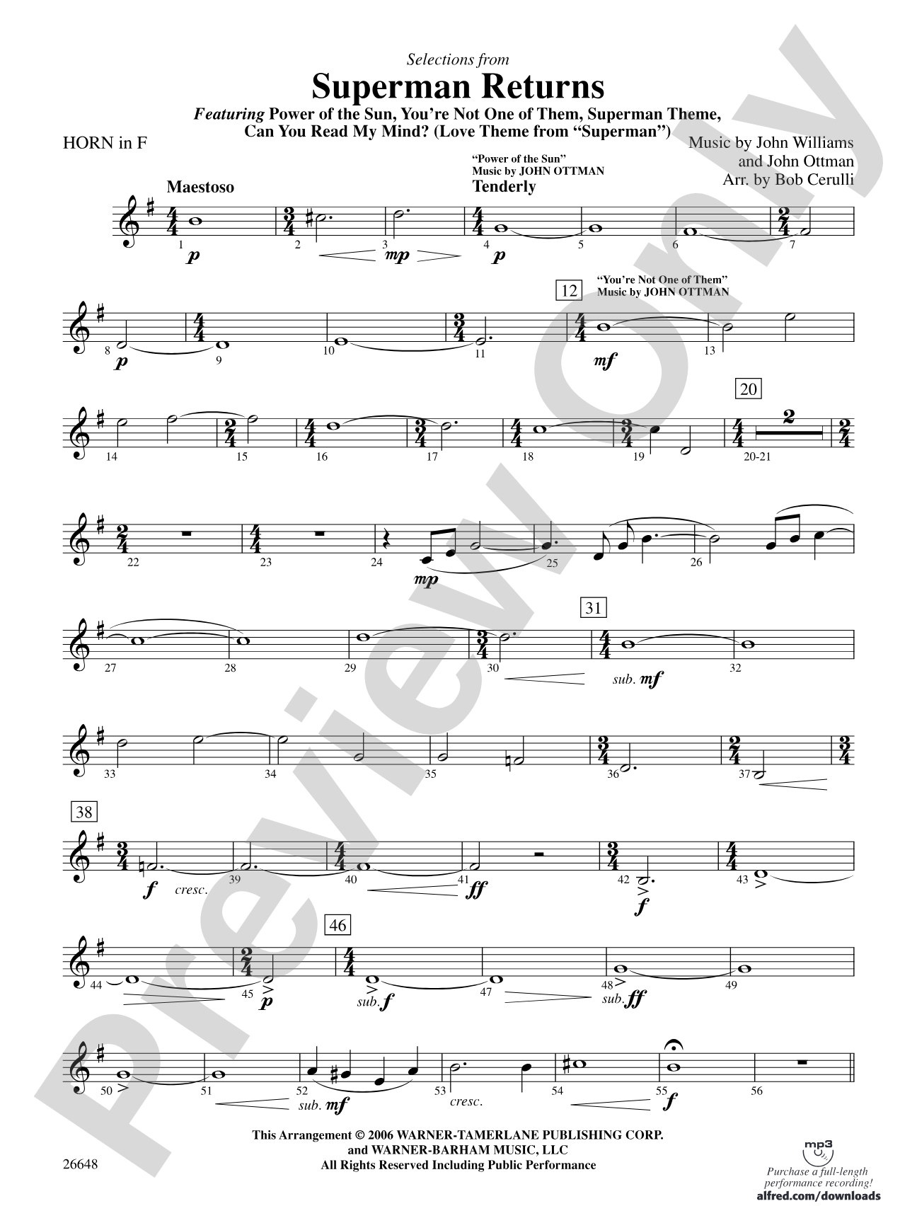 Superman Returns: 1st F Horn