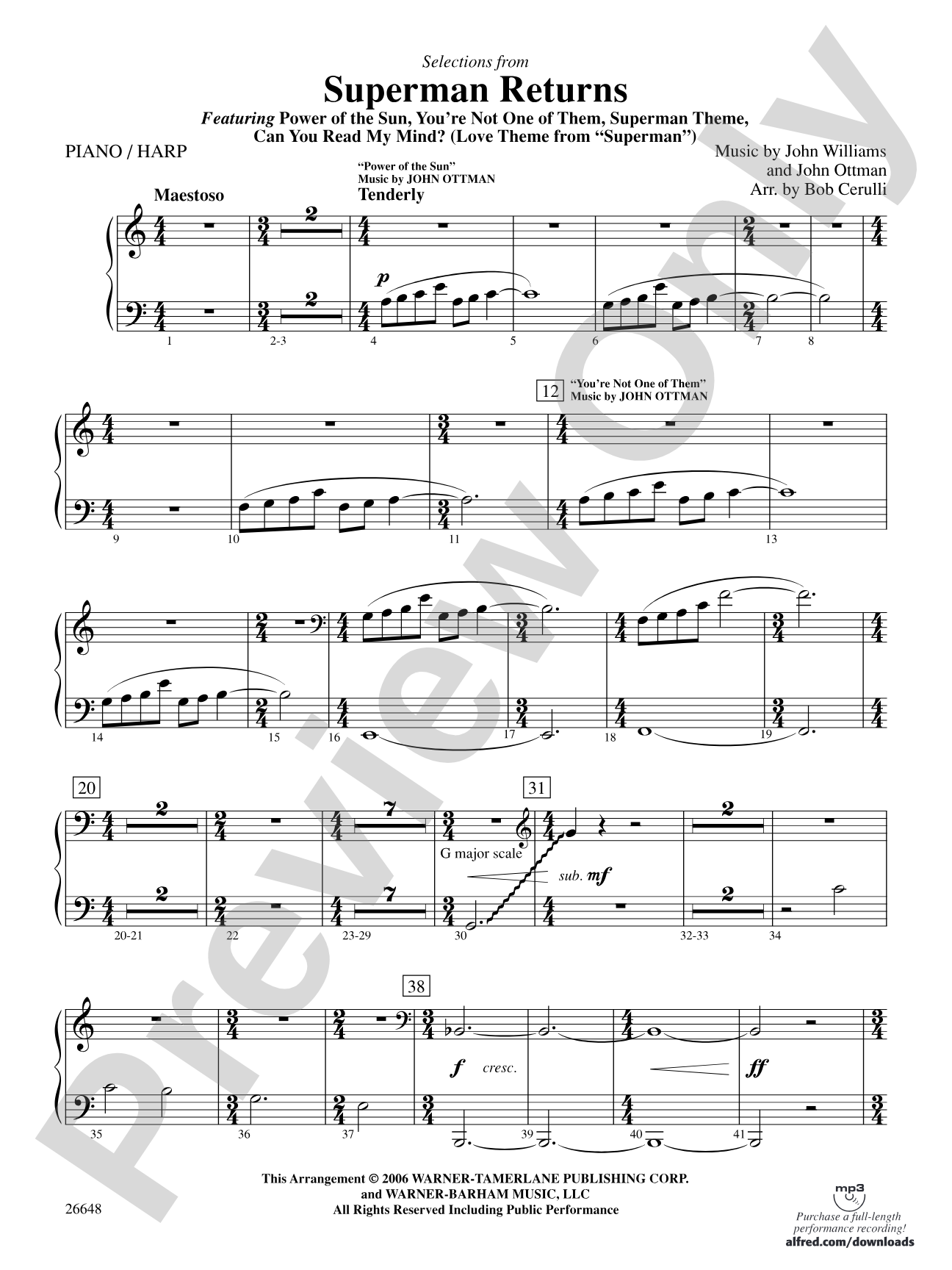 Superman Returns: Piano Accompaniment