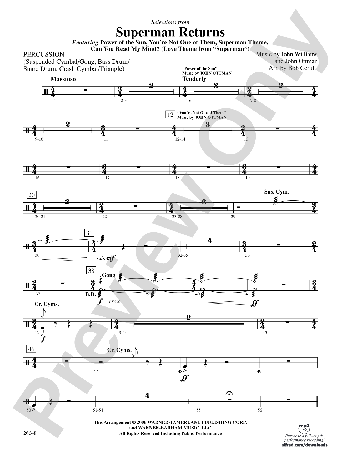Superman Returns: 1st Percussion
