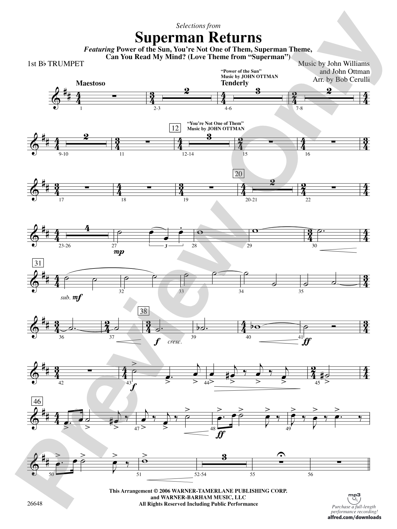 Superman Returns: 1st B-flat Trumpet