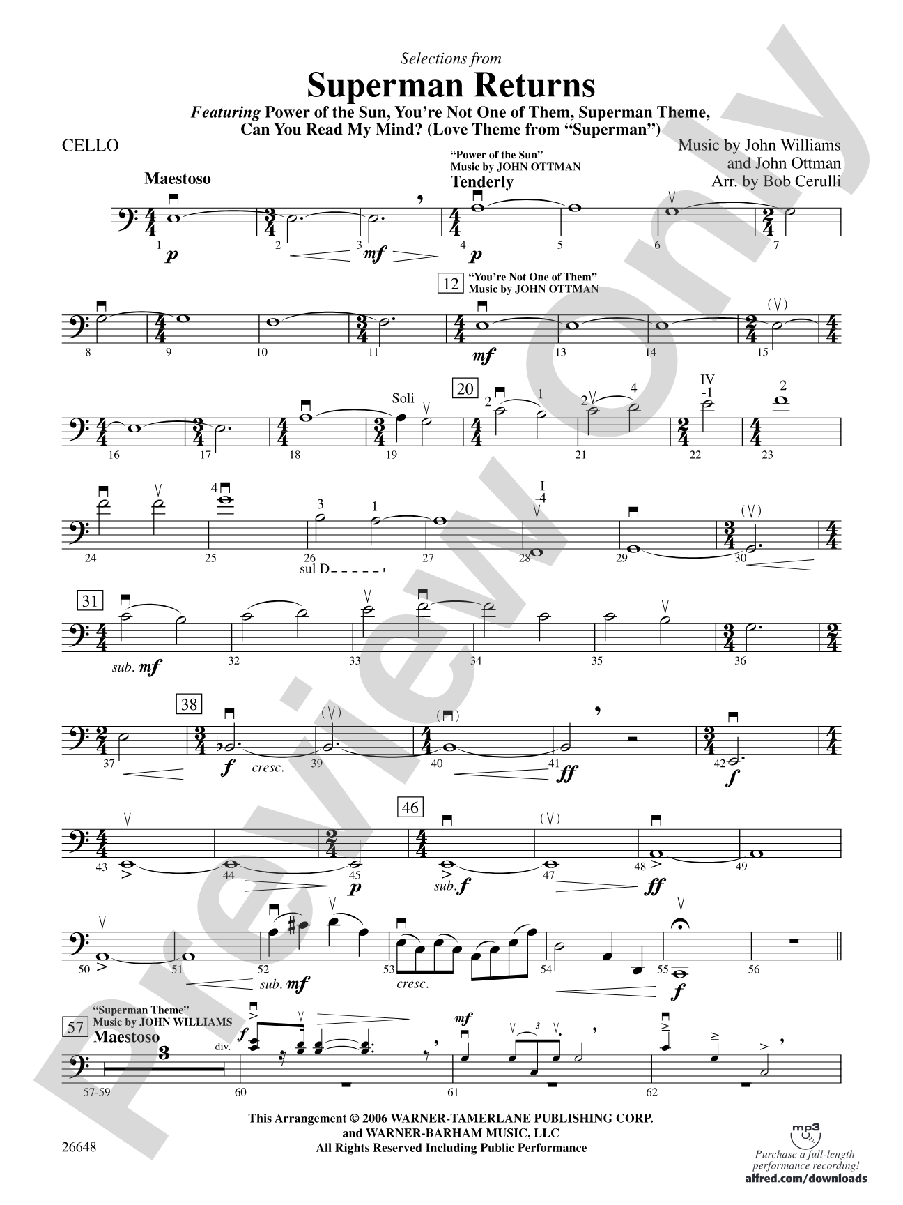 Superman Returns: Cello