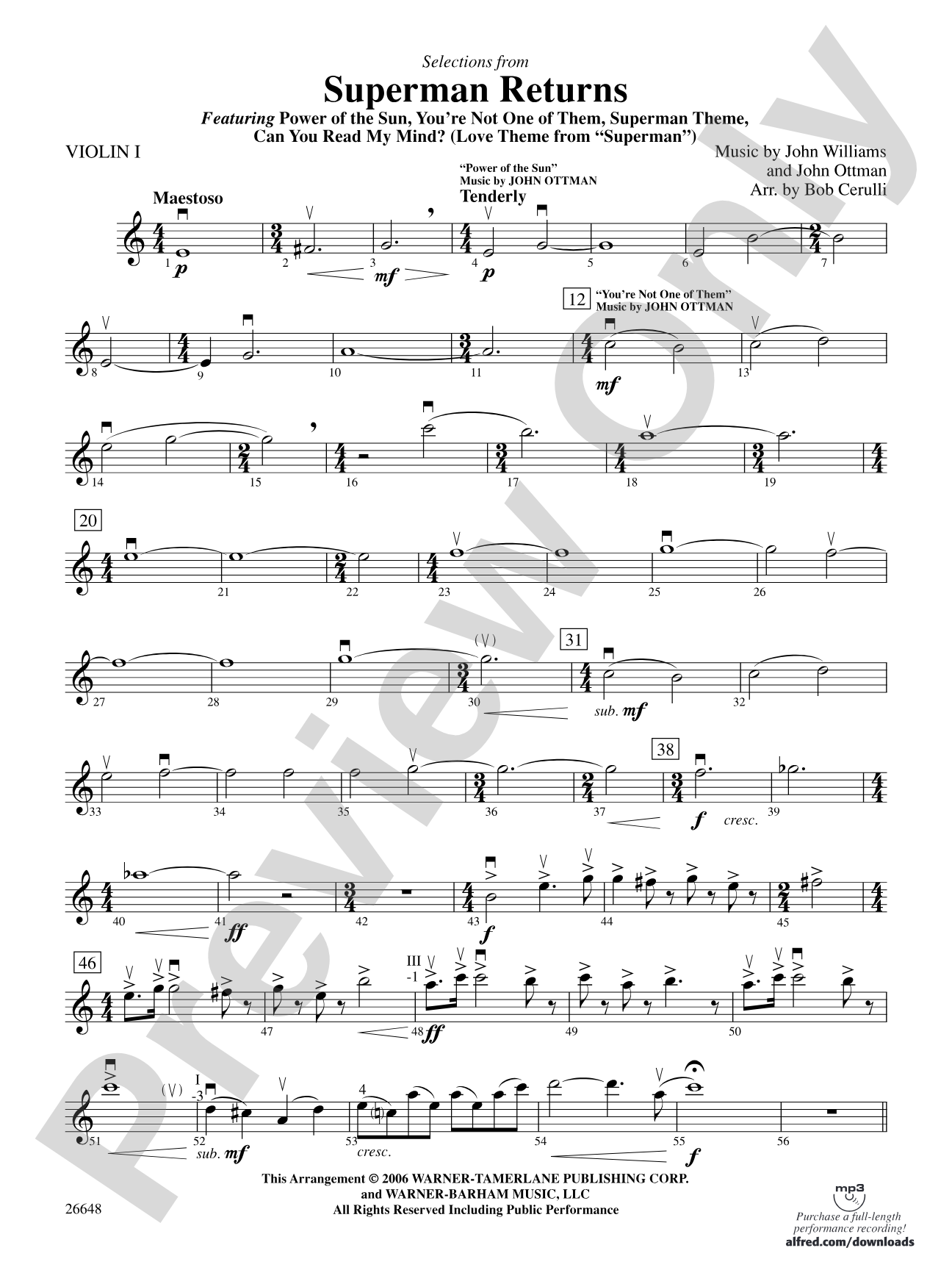 Superman Returns: 1st Violin