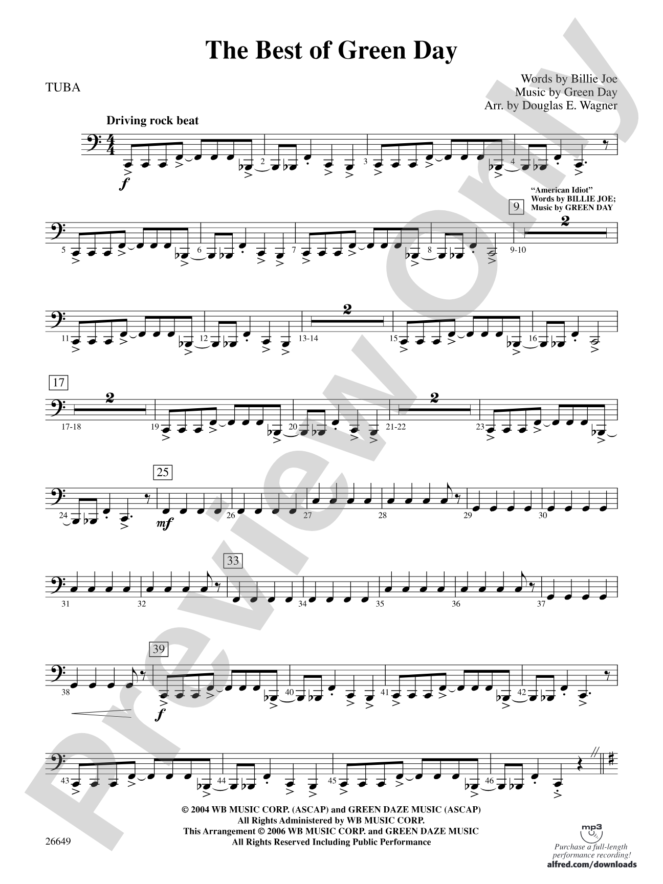The Best of Green Day: Tuba
