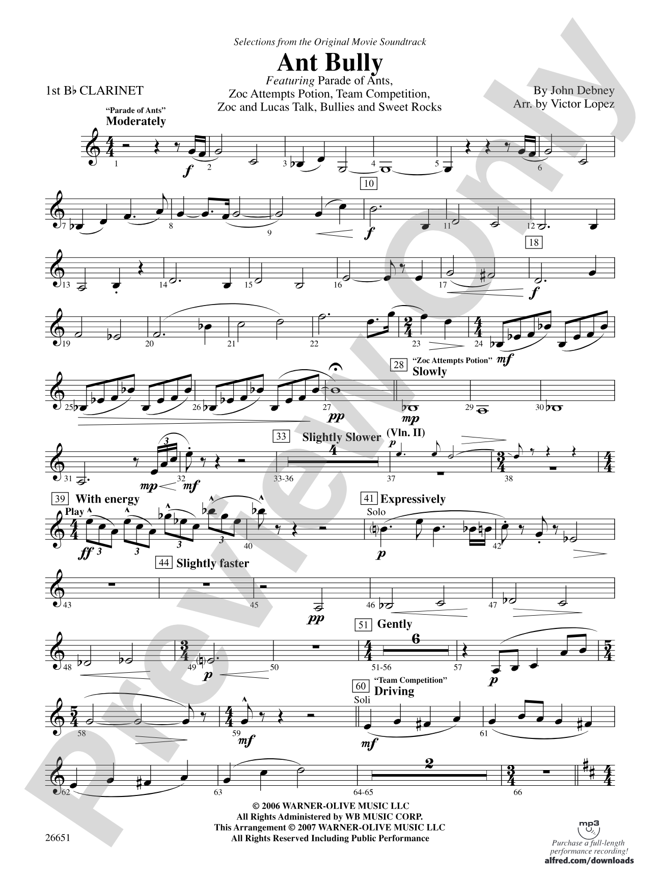 The Ant Bully: 1st B-flat Clarinet