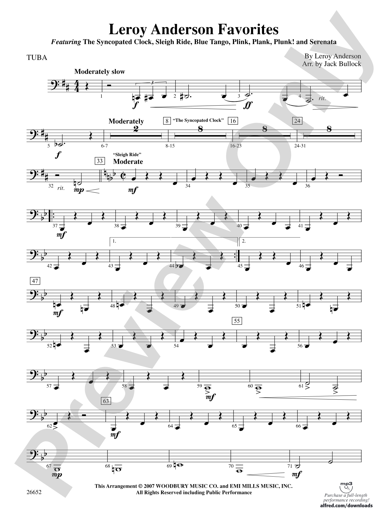 Leroy Anderson Favorites: Tuba