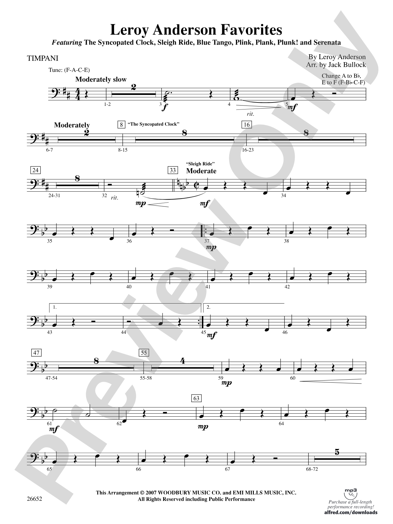 Leroy Anderson Favorites: Timpani