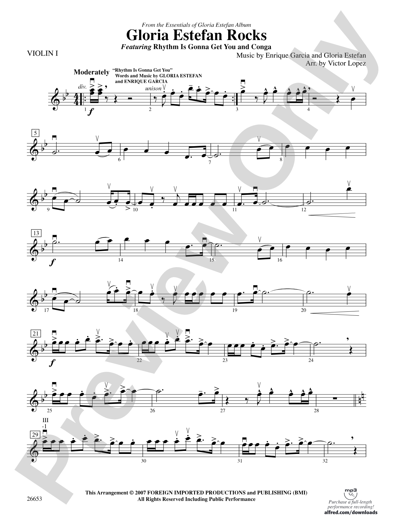Gloria Estefan Rocks: 1st Violin