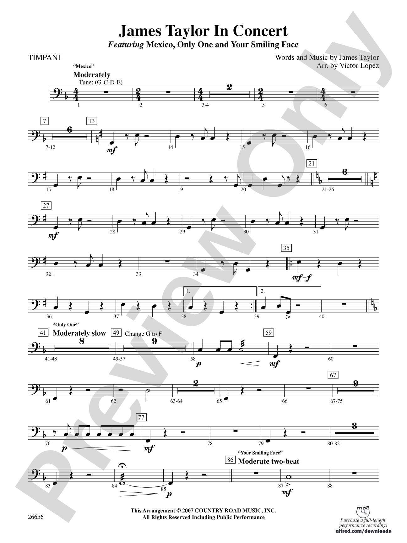 James Taylor in Concert: Timpani