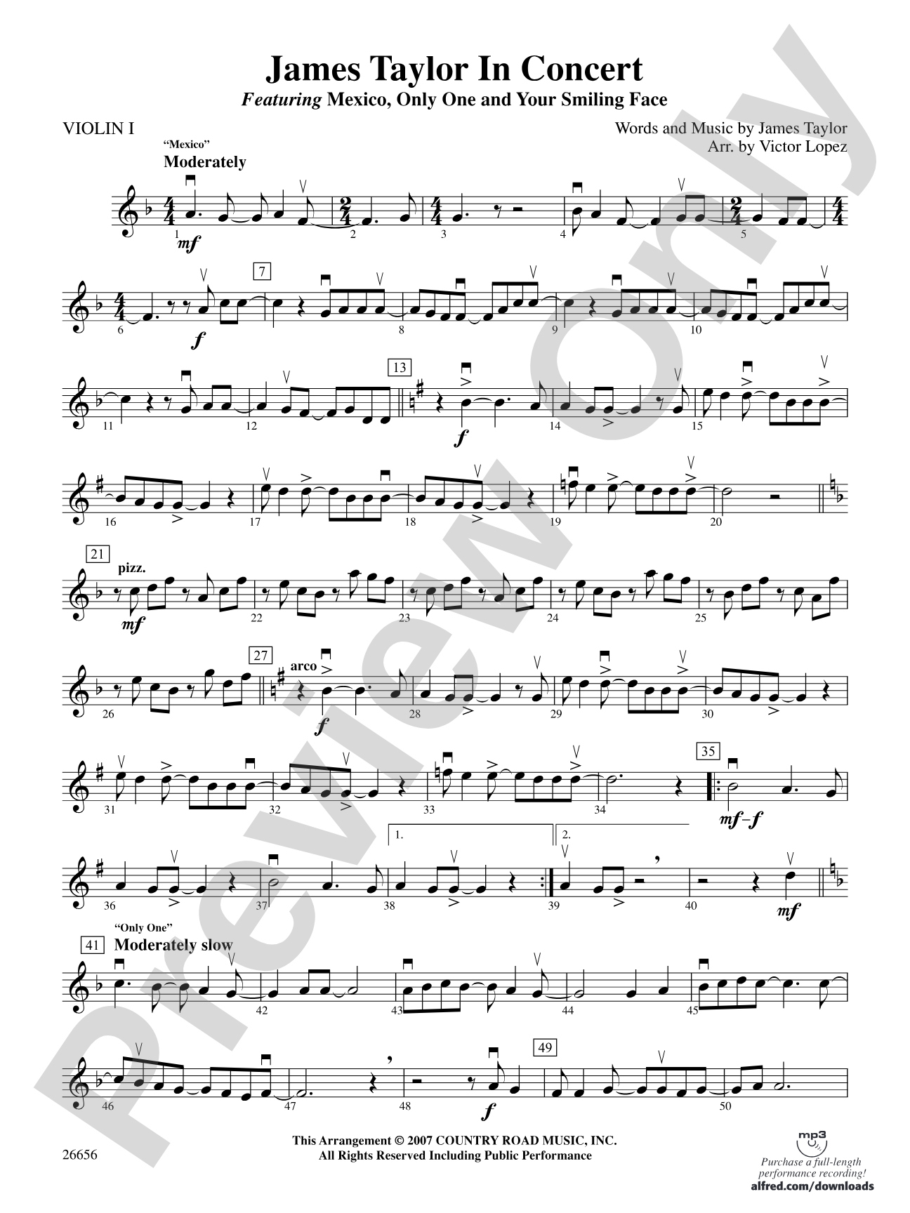 James Taylor in Concert: 1st Violin