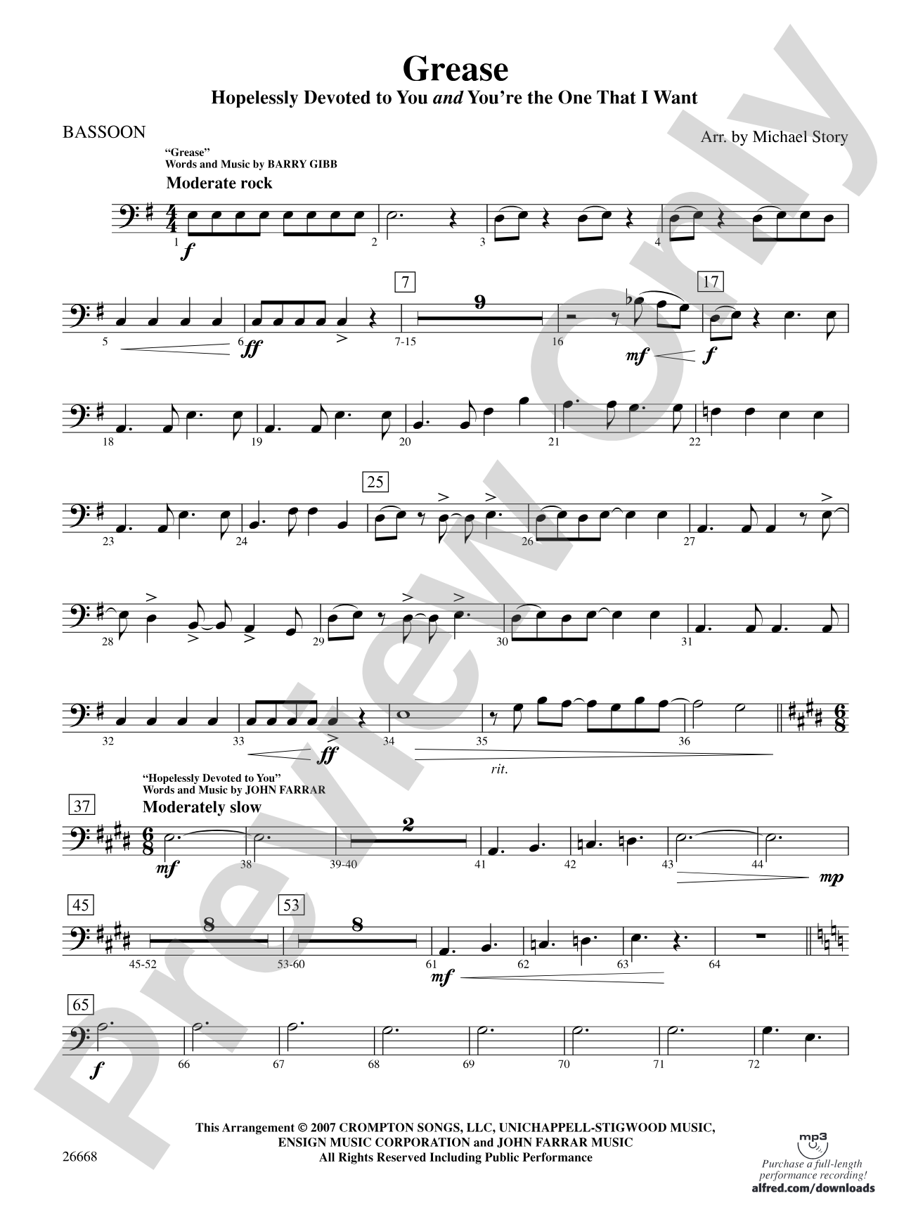 Grease: Bassoon