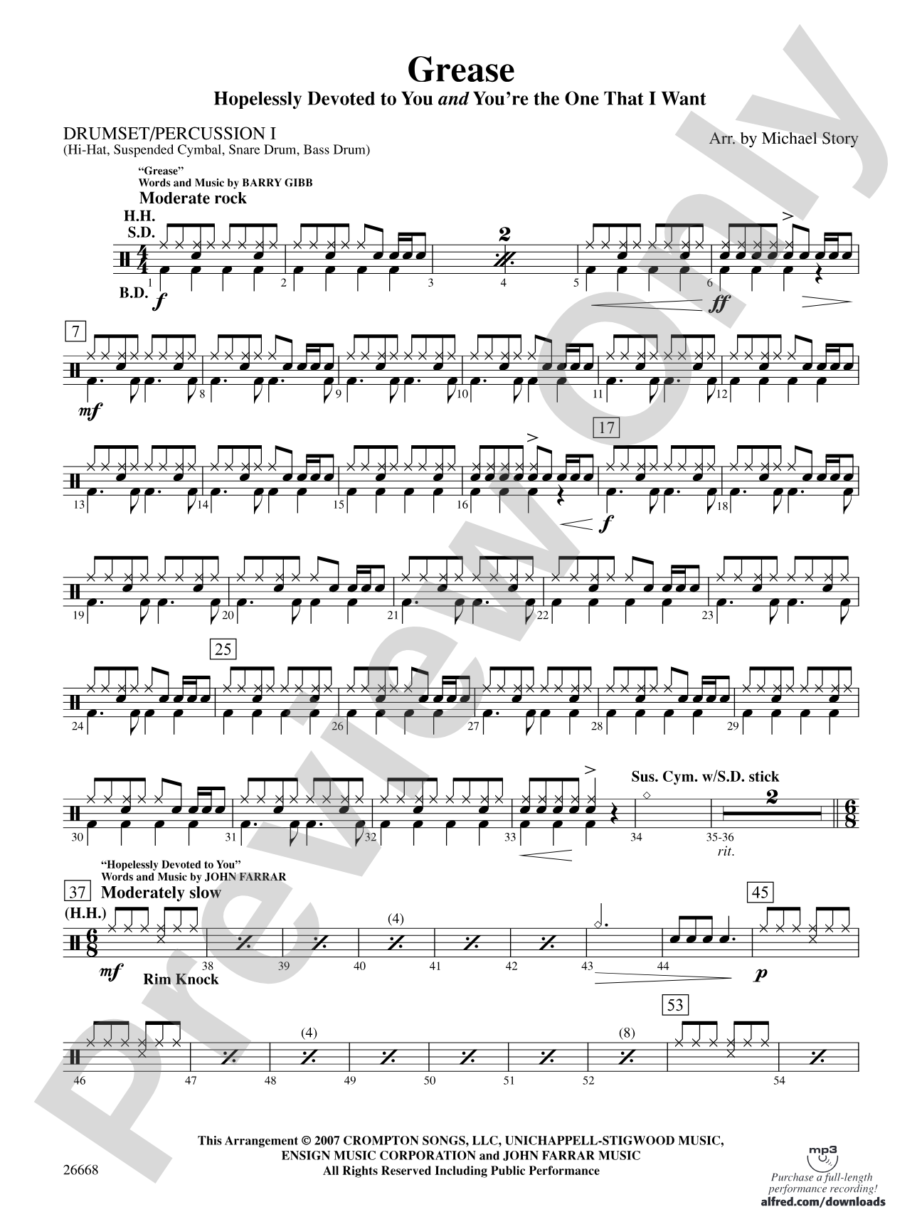 Grease: 1st Percussion