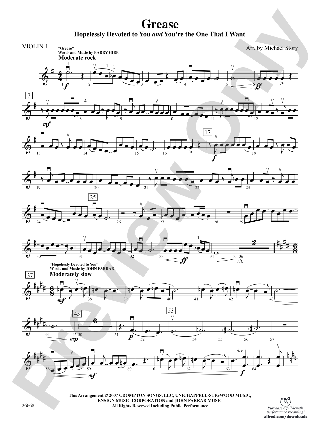 Grease: 1st Violin